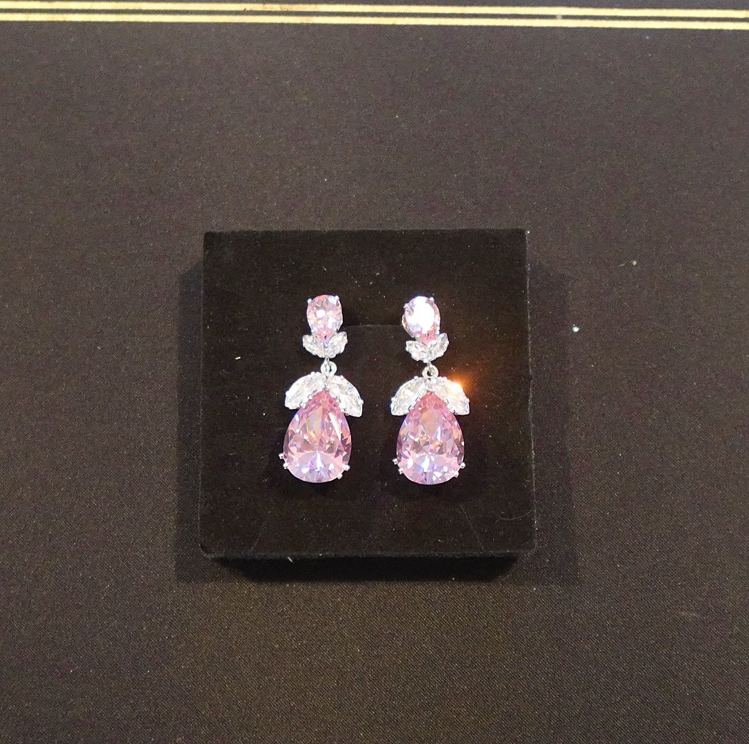 Blush Silver Elegance Dazzle Earrings