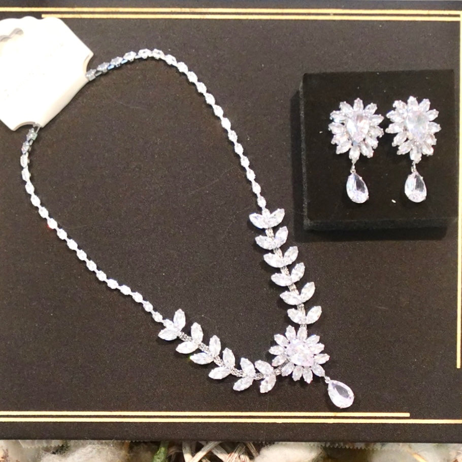 Silver Blossom Diamond Necklace