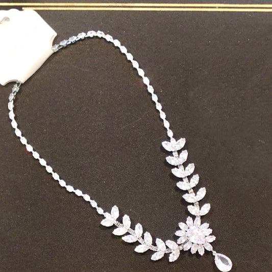 Silver Blossom Diamond Necklace