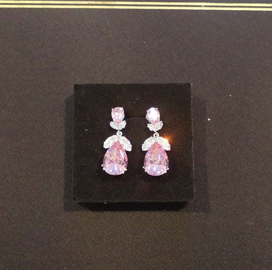 Blush Silver Elegance Dazzle Earrings